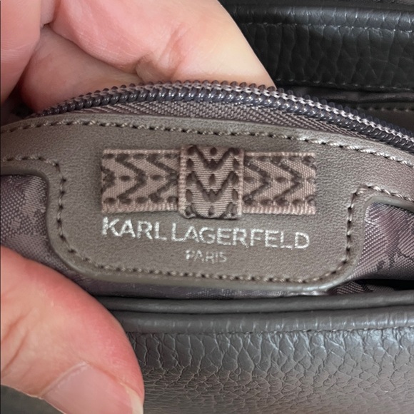 Like new Karl Lagerfeld Gray Quilted Bag with Chain - Picture 12 of 16
